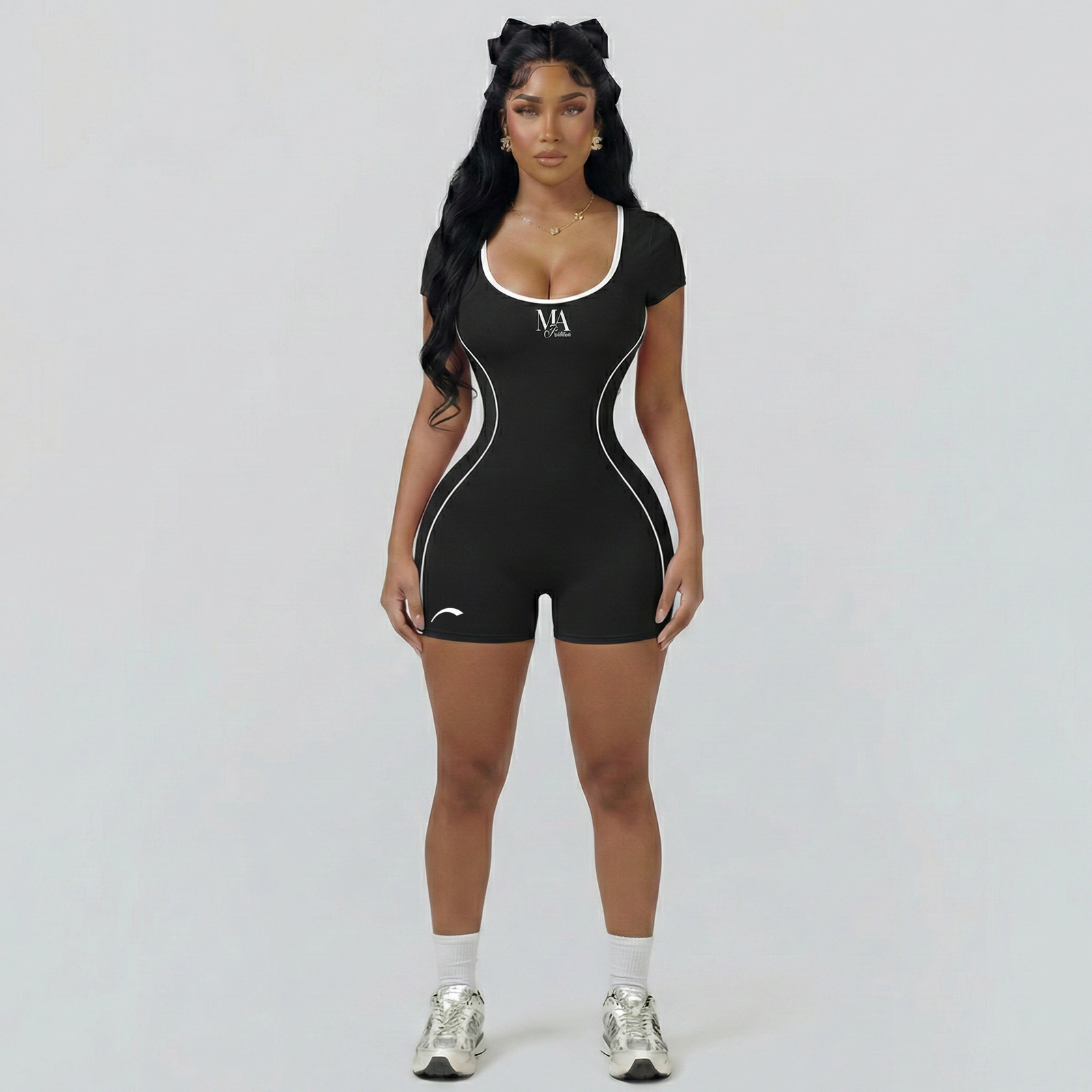 SculptFlex Active Romper - Black