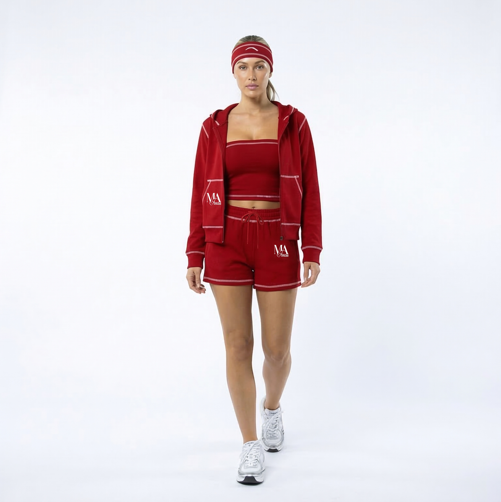 Red Performance Hoodie Set